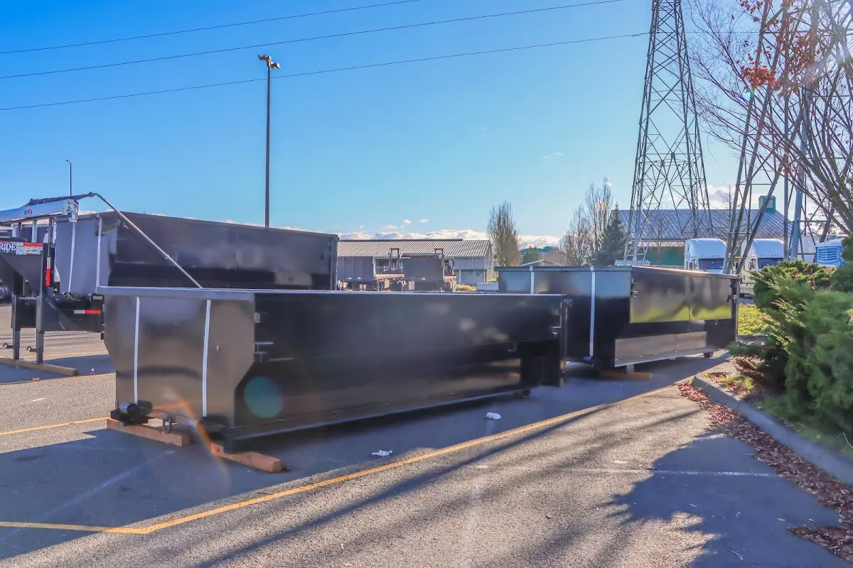 Roll-off dumpster ready for waste disposal at job site for Demolition Dumpster Rental in Cape Coral